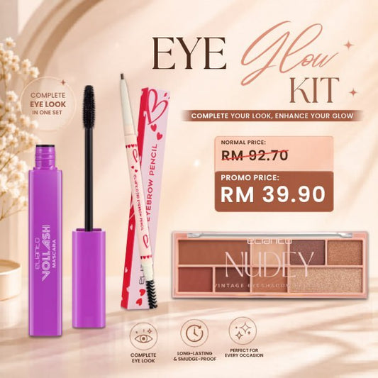 Elianto Eyes Glow Kit Set (Eyeshadow + Eyeliner + Eyebrow)