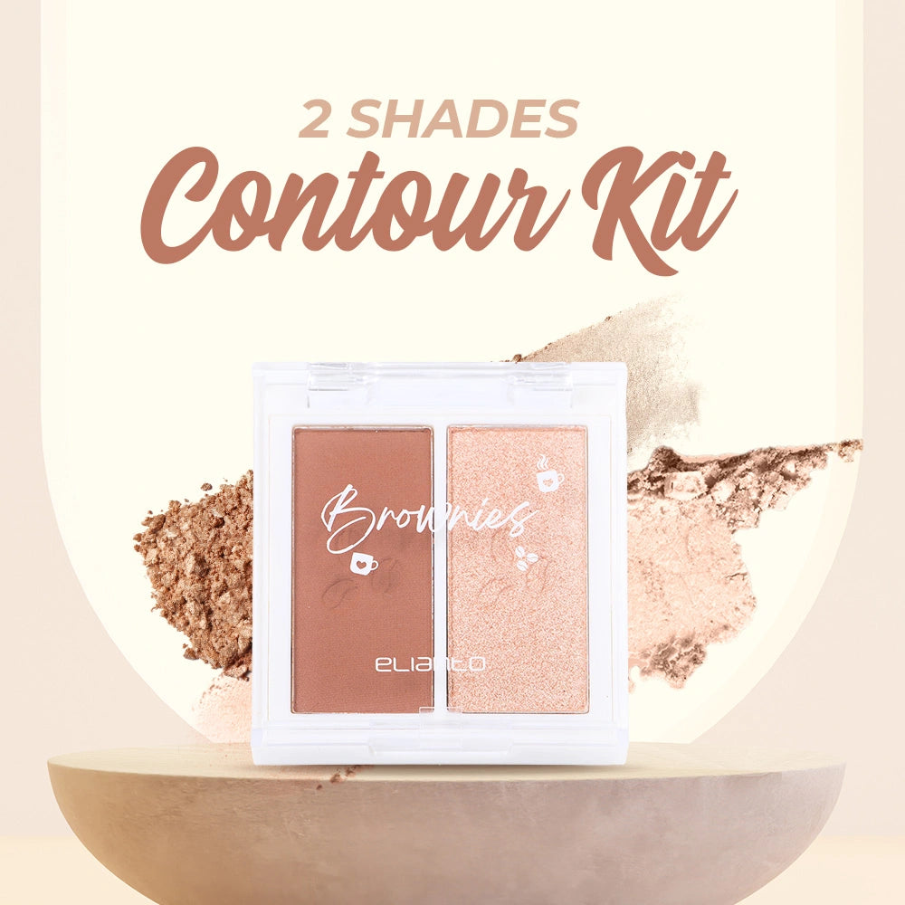 Contour kit with two shades, Elianto, pigmented