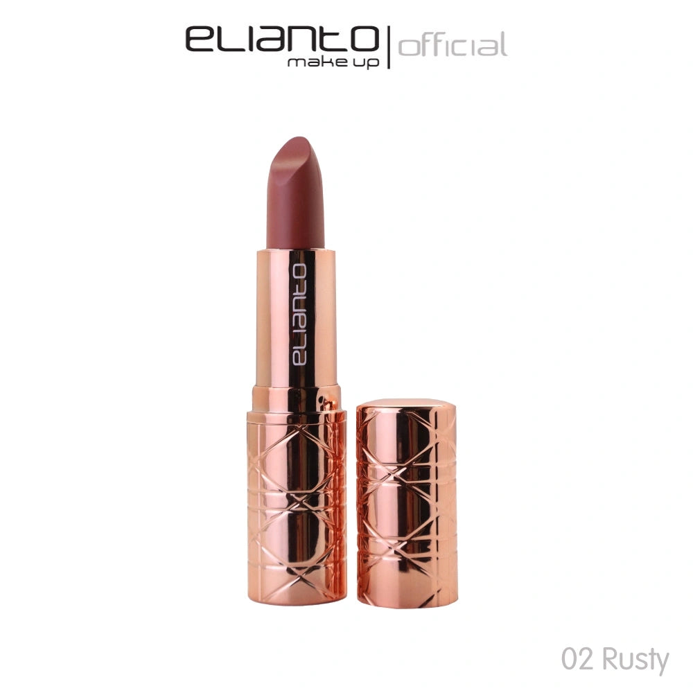 Elianto Matte Lipstick 02 – Rusty shade with rich, long-lasting color