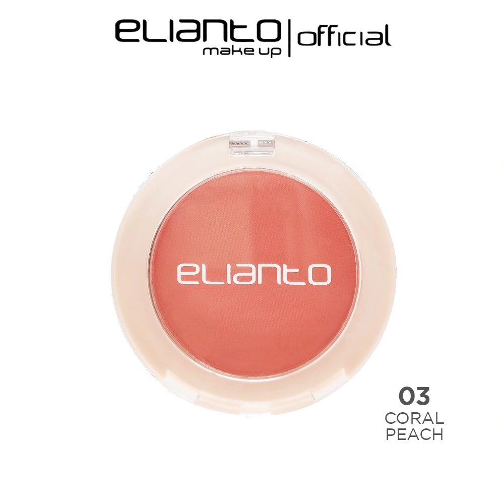 Elianto Mono Blush Coral Peach – Natural Peachy Cheek Color for a Fresh Glow