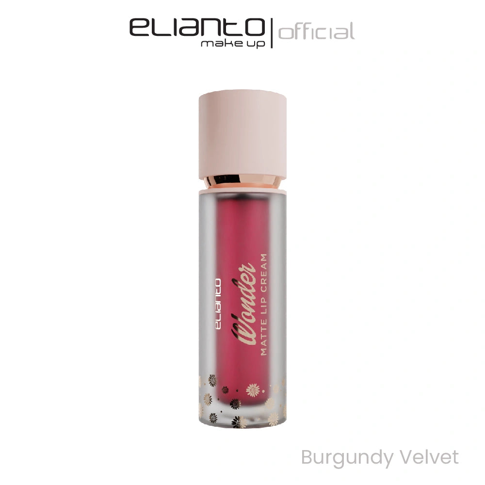 Elianto 04 Burgundy Velvet Lip Cream – rich wine red matte finish