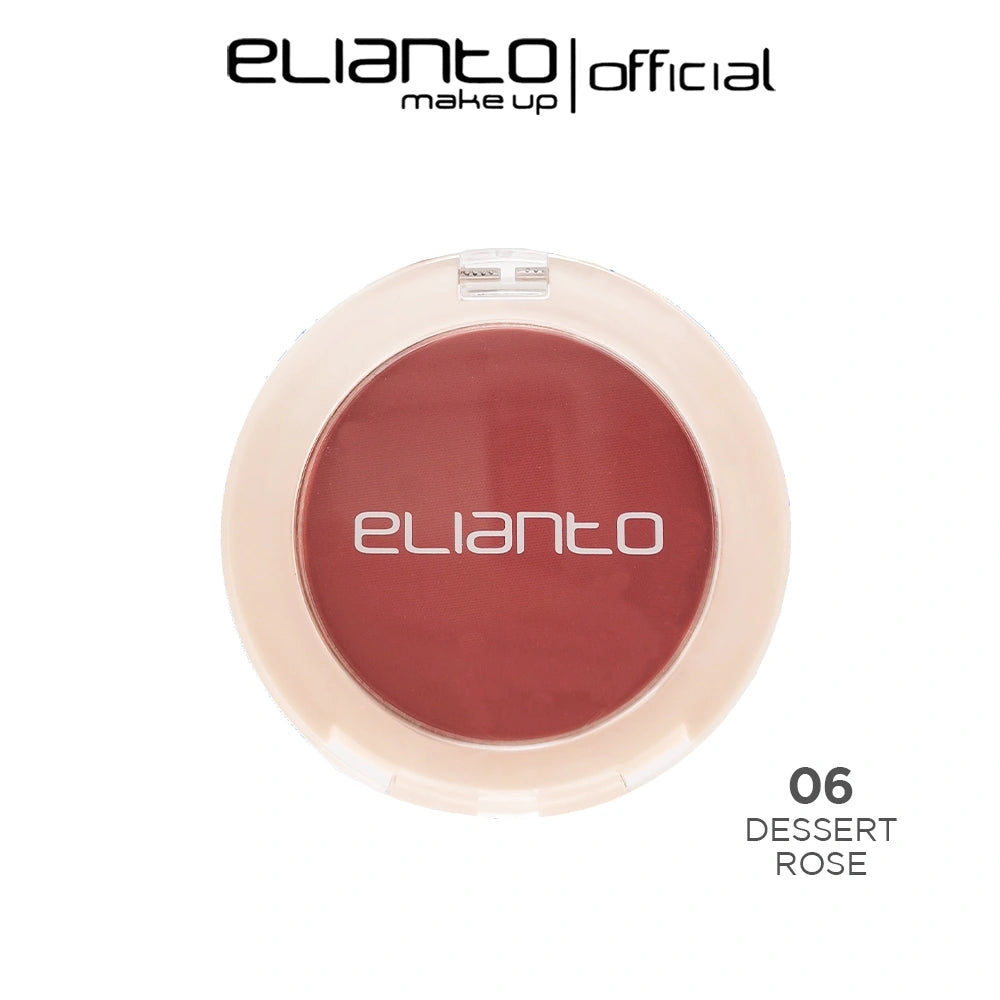 Elianto Mono Blush Dessert Rose with muted rose pigment for a soft, elegant flush and buildable natural finish