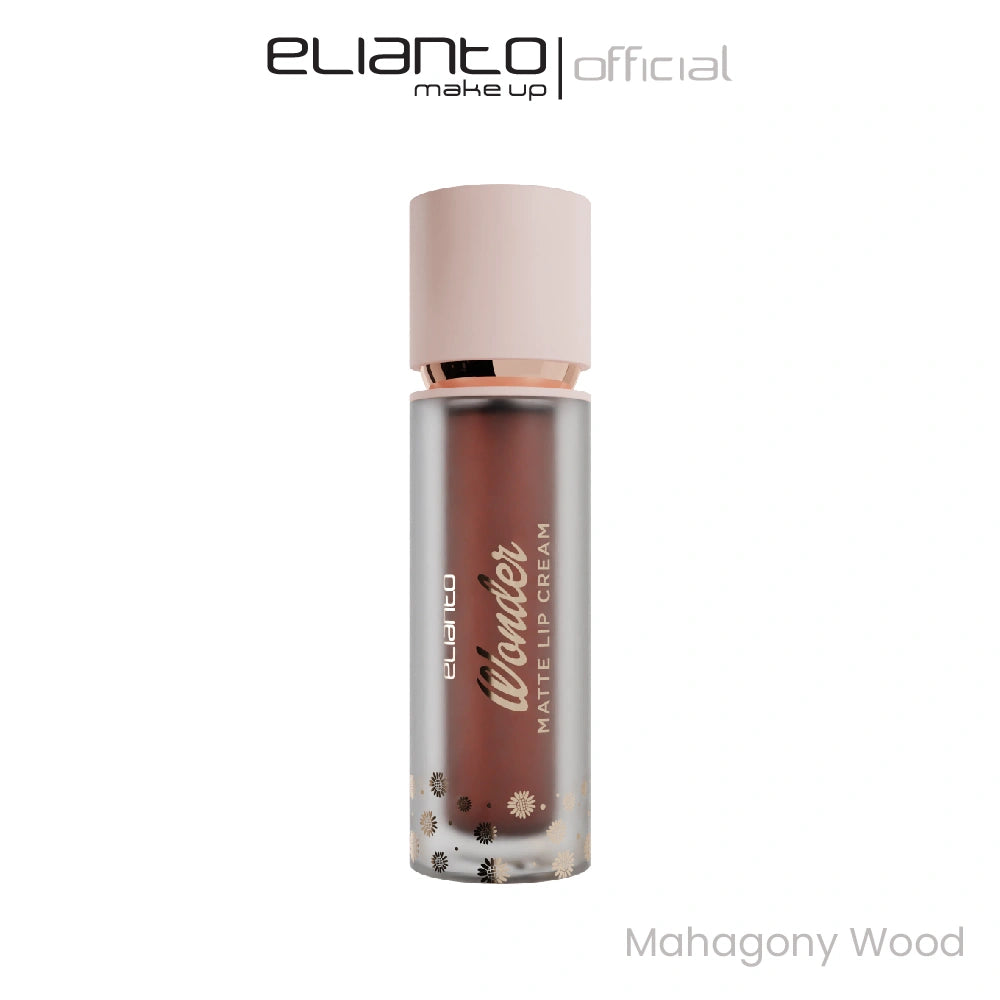 Elianto Wonder Matte Lip Cream 06 Mahogany Wood – deep brown matte lipstick