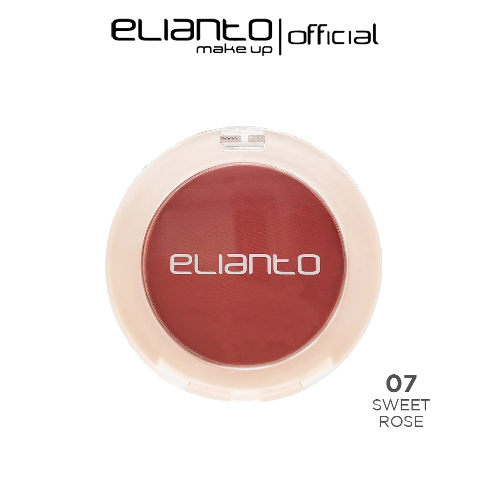 Elianto Mono Blush Sweet Rose with soft pink-rose pigment for a youthful, radiant flush and natural-looking finish