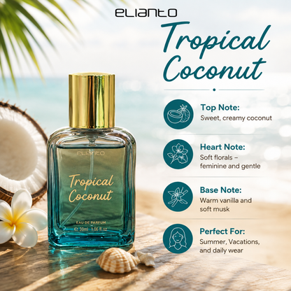 Elianto Coconut Eau De Parfum EDP Long Lasting Minyak Wangi