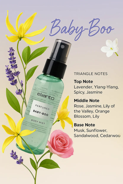 Baby-Boo Body Mist - Elianto - gentle ylang ylang floral for a cozy daily wear