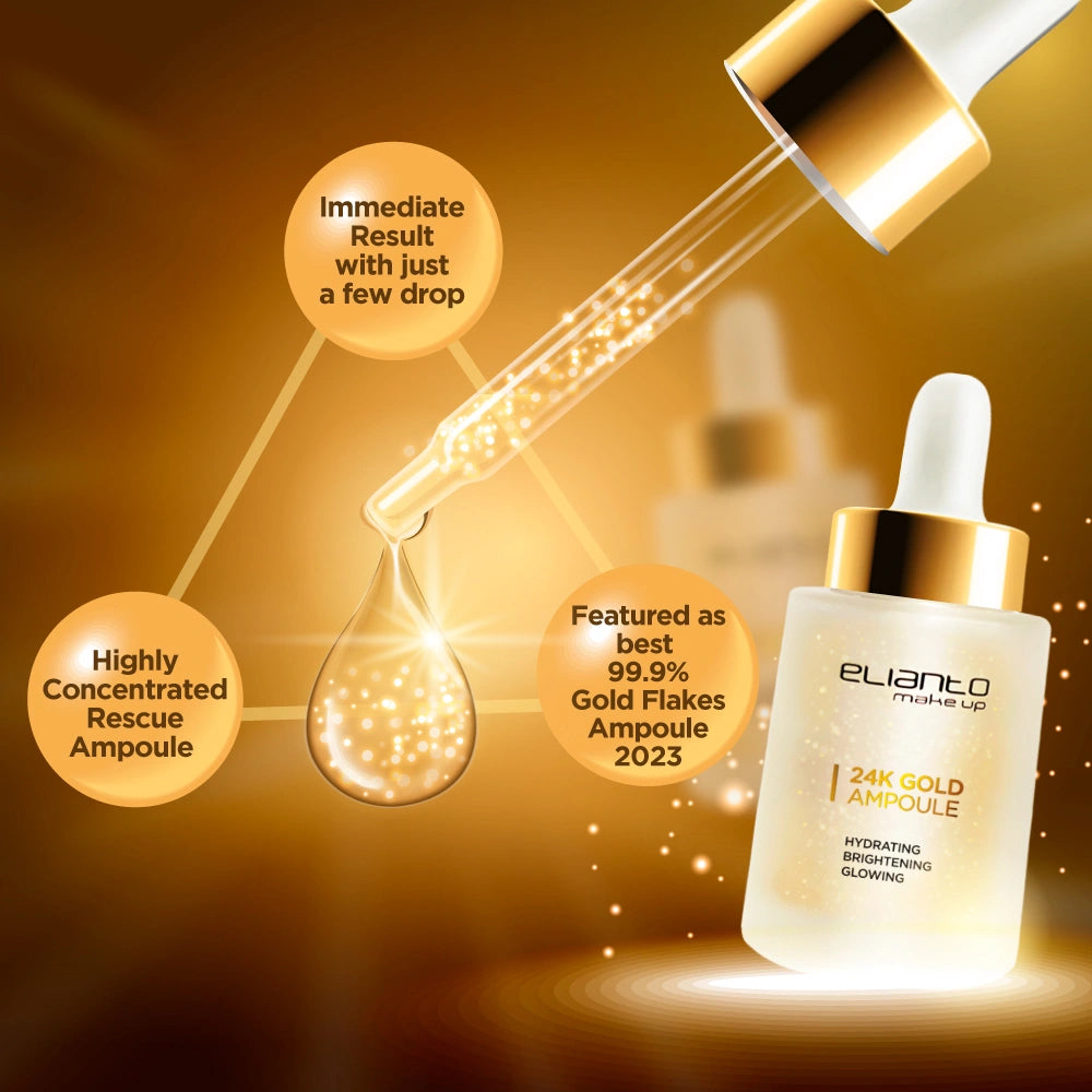 Elianto 24K Gold Ampoule skincare glowing radiant skin