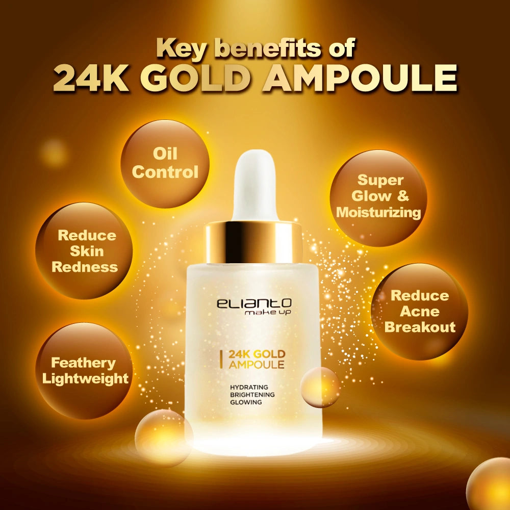 Elianto 24K Gold Ampoule with collagen and gold flakes