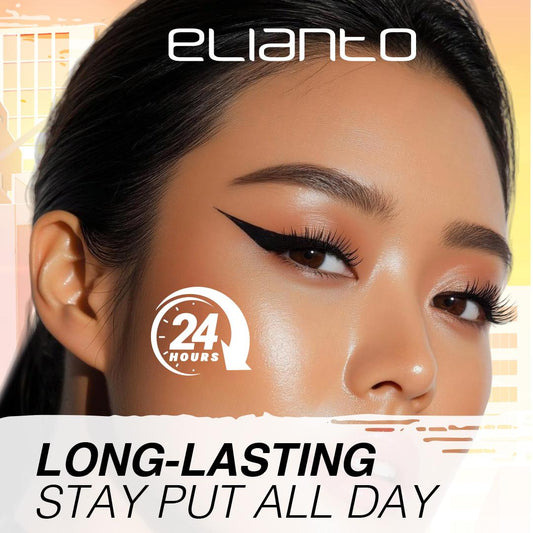 Elianto Ultra Black Eyeliner Pen - Waterproof, Quick Dry, Smudge Proof, Long Lasting Eye Make Up