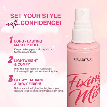 Elianto Fixing Mist – Long-Lasting Makeup Setting Spray for a Fresh, Smudge-Proof Finish