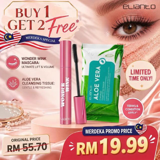 Elianto Wonder Wink Mascara + 2pcs Mini Tissue