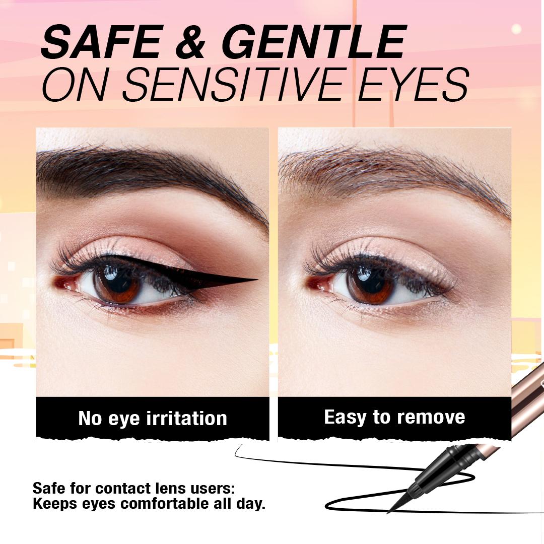 Elianto Ultra Black Eyeliner Pen - Waterproof, Quick Dry, Smudge Proof, Long Lasting Eye Make Up