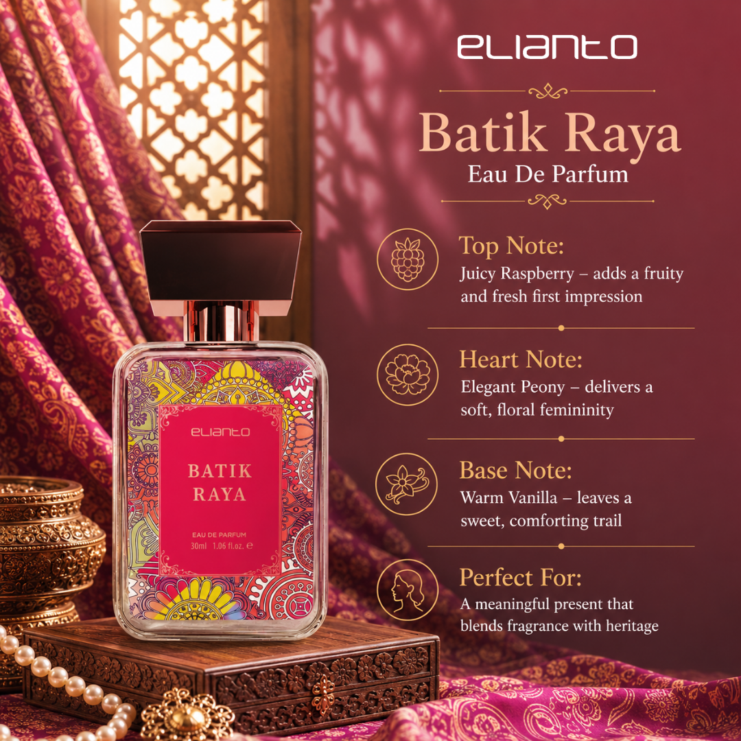 Elianto Batik Eau De Parfum – Long-Lasting Floral Fragrance Inspired by Malaysian Heritage