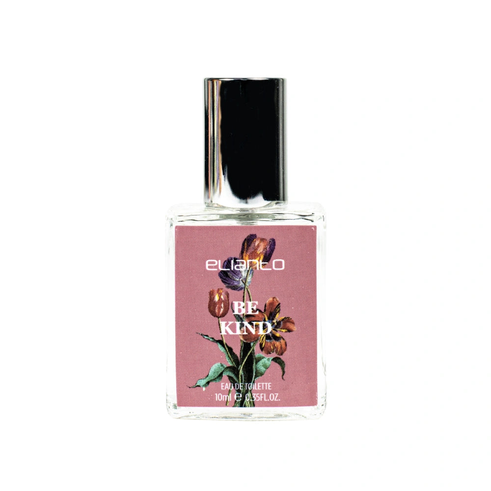 Elianto Be Kind Eau de Toilette – elegant floral scent in purple bottle
