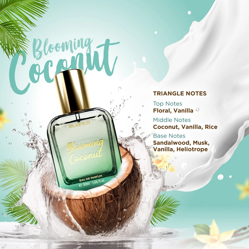 Long-lasting coconut and floral fragrance – Elianto Blooming Coconut EDP