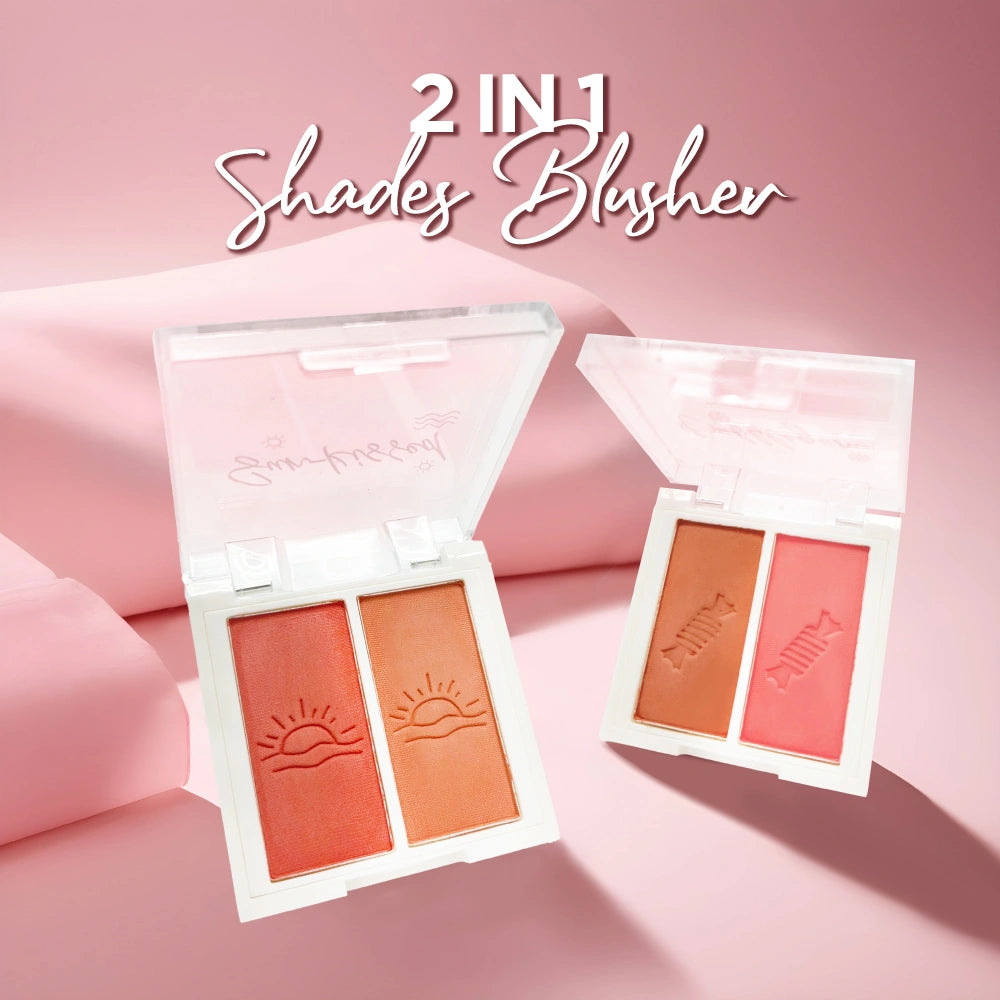 2 in 1 shade blusher, Long-Lasting Look, pigmented