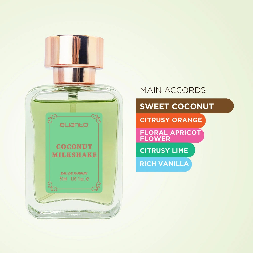 Elianto Coconut Milkshake Eau De Parfum - Long-Lasting Sweet Fragrance Elianto Coconut Milkshake Eau De Parfum - Long-Lasting Sweet Fragrance