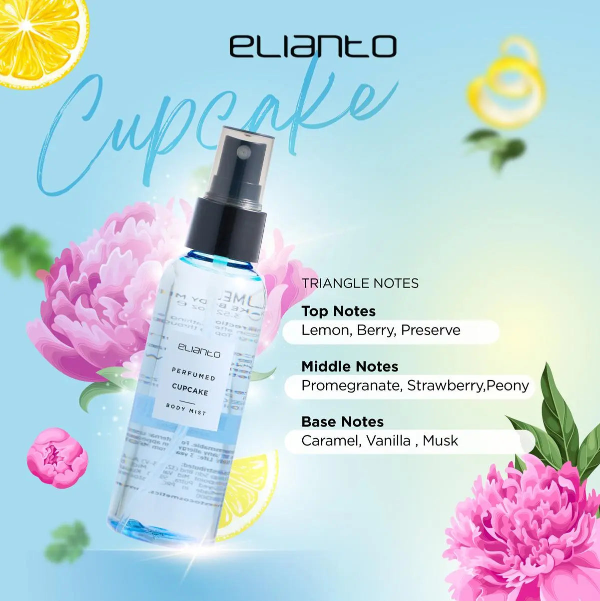Cupcake Body Mist - Elianto - warm scent