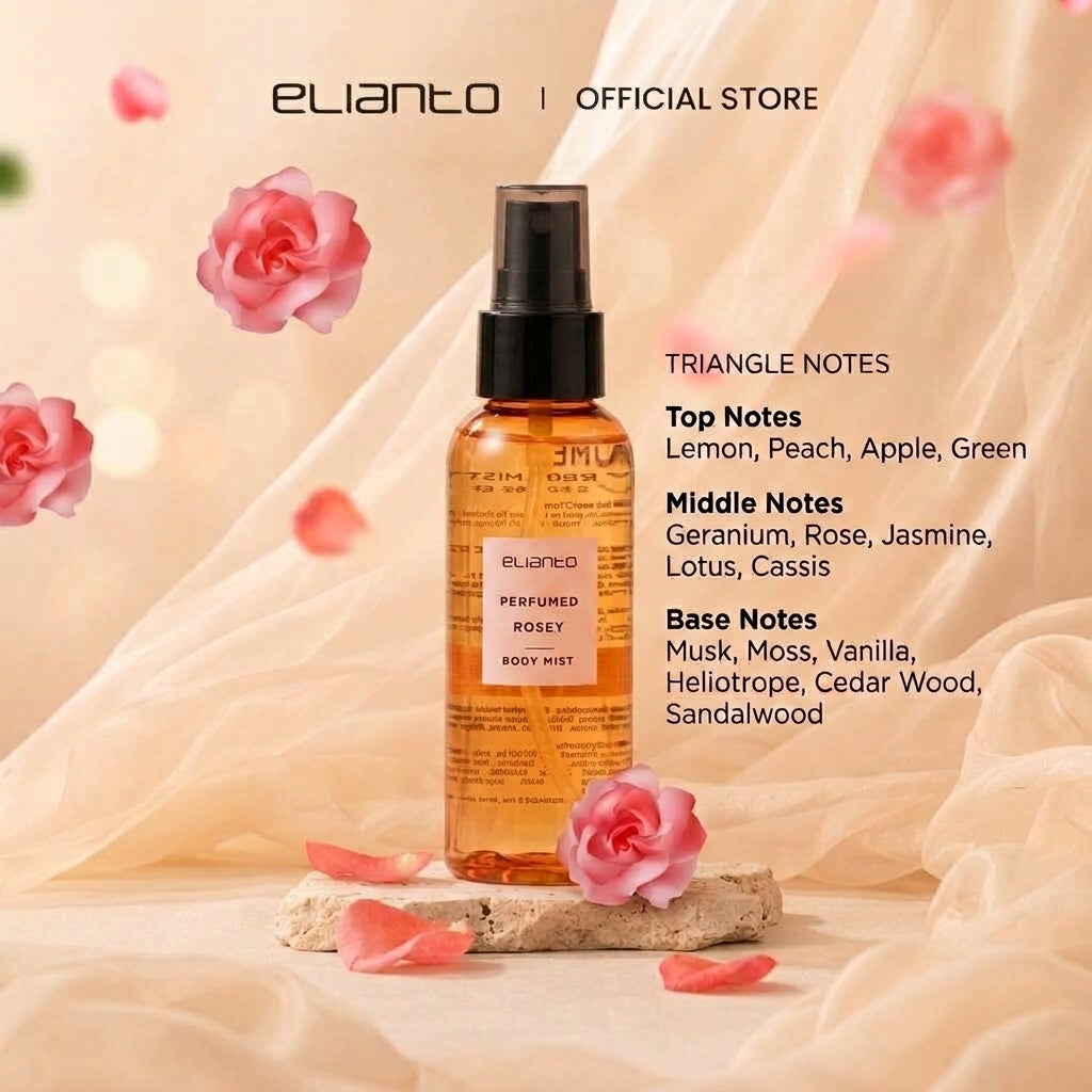 Elianto Body Mist (Coconut/ Watermelon/ Bubblegum Scent) 100ml – Lightweight and Non-Sticky