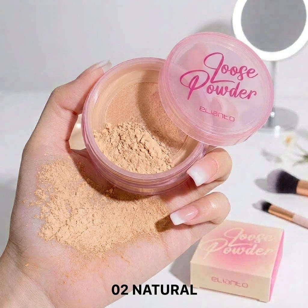 Elianto Loose Powder – Lightweight Oil-Control Setting Powder for All Skin Types