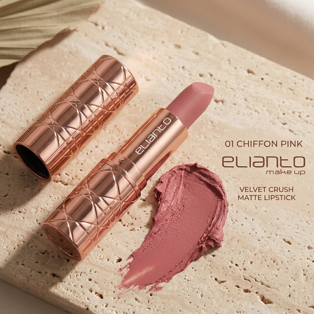 Elianto Velvet Crush Matte Lipstick -  Lightweight, Long-Lasting Soft Matte Finish