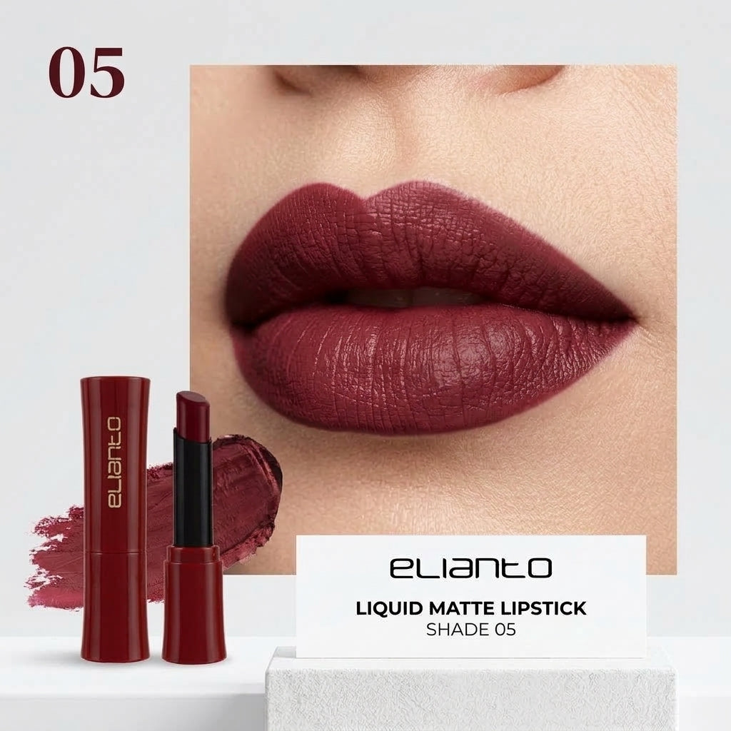 Elianto Silk Whisper Lipstick - Matte Finish, No Dryness & Long Lasting