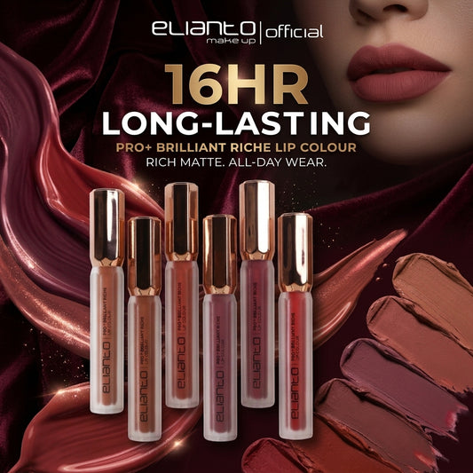 Elianto Pro+Brilliant Riche Lip Colour - Excellent Quick Drying for Daily Use