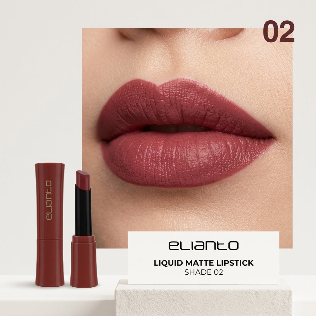 Elianto Silk Whisper Lipstick - Matte Finish, No Dryness & Long Lasting