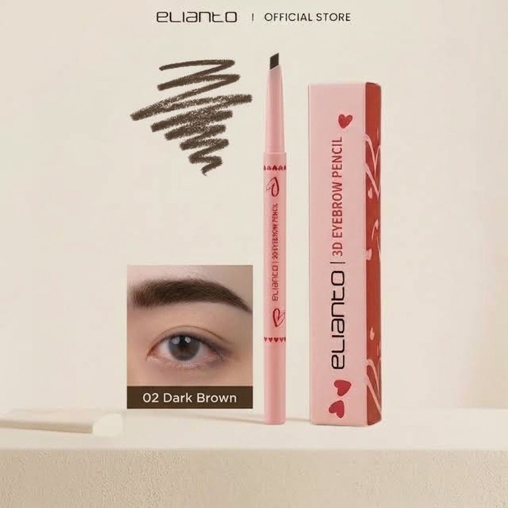 Elianto 3D Eyebrow Pencil -  Dual-Ended Brow Definer with Natural Finish