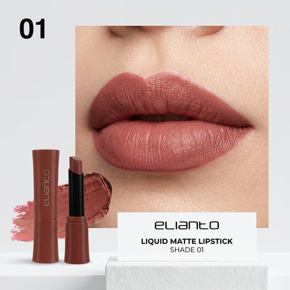 Elianto Silk Whisper Lipstick - Matte Finish, No Dryness & Long Lasting