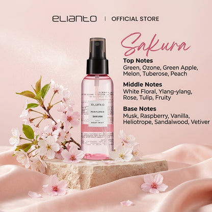 Elianto Body Mist (Coconut/ Watermelon/ Bubblegum Scent) 100ml – Lightweight and Non-Sticky