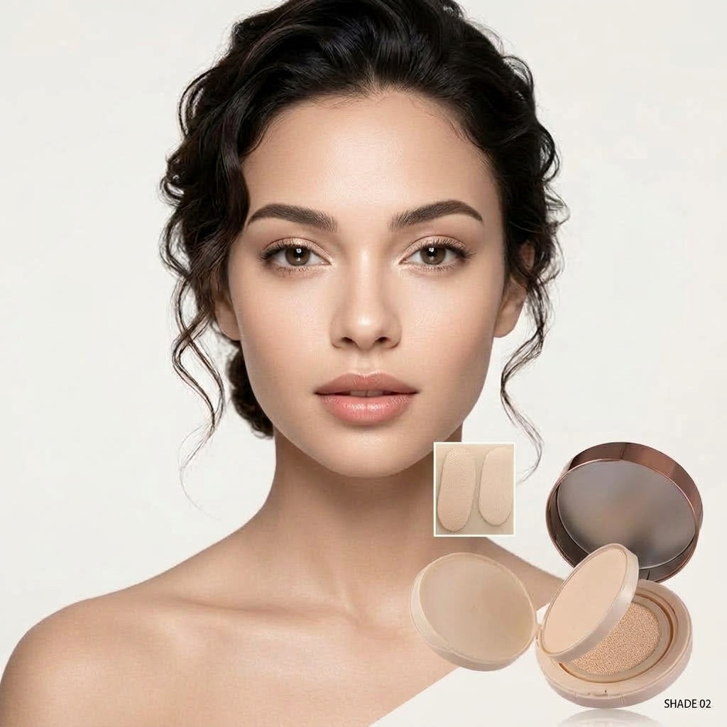 Elianto HD Foundation + 3D Cushion – Poreless, Full Coverage & Long Lasting for Flawless Skin