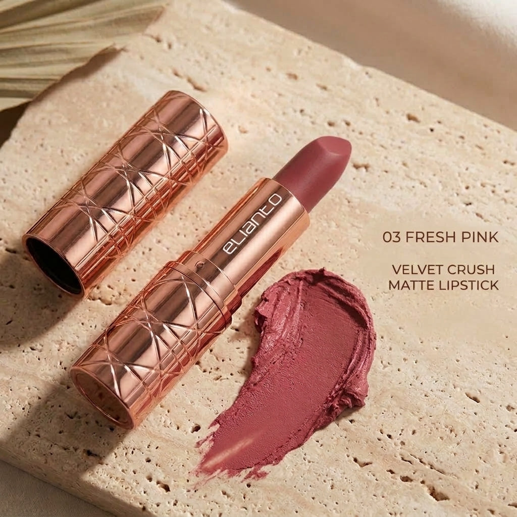 Elianto Velvet Crush Matte Lipstick -  Lightweight, Long-Lasting Soft Matte Finish