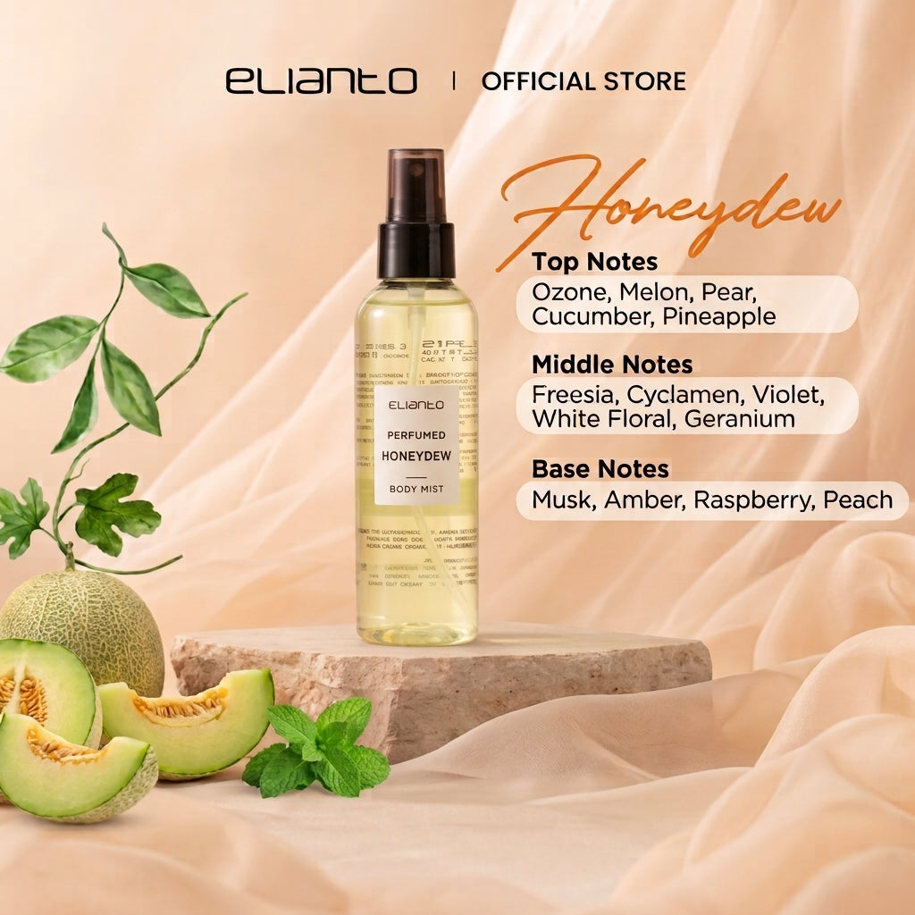 Elianto Body Mist (Coconut/ Watermelon/ Bubblegum Scent) 100ml – Lightweight and Non-Sticky
