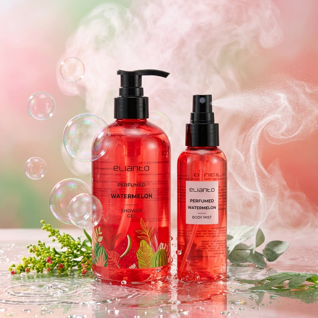 Elianto Perfumed Shower Gel and Body Mist Set - Scented Refreshing Duo