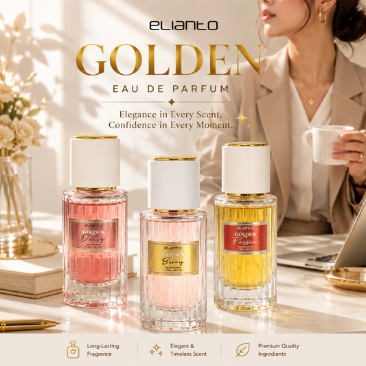 Elianto Golden EDP / Eau De Parfum / Mingyak Wangi Tahan Lama Long Lasting