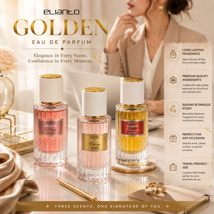 Elianto Golden EDP / Eau De Parfum / Mingyak Wangi Tahan Lama Long Lasting