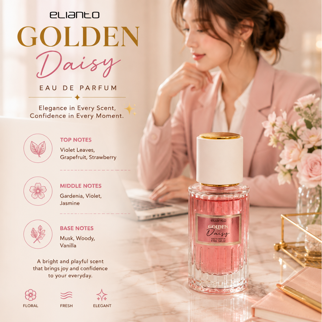 Elianto Golden EDP / Eau De Parfum / Mingyak Wangi Tahan Lama Long Lasting