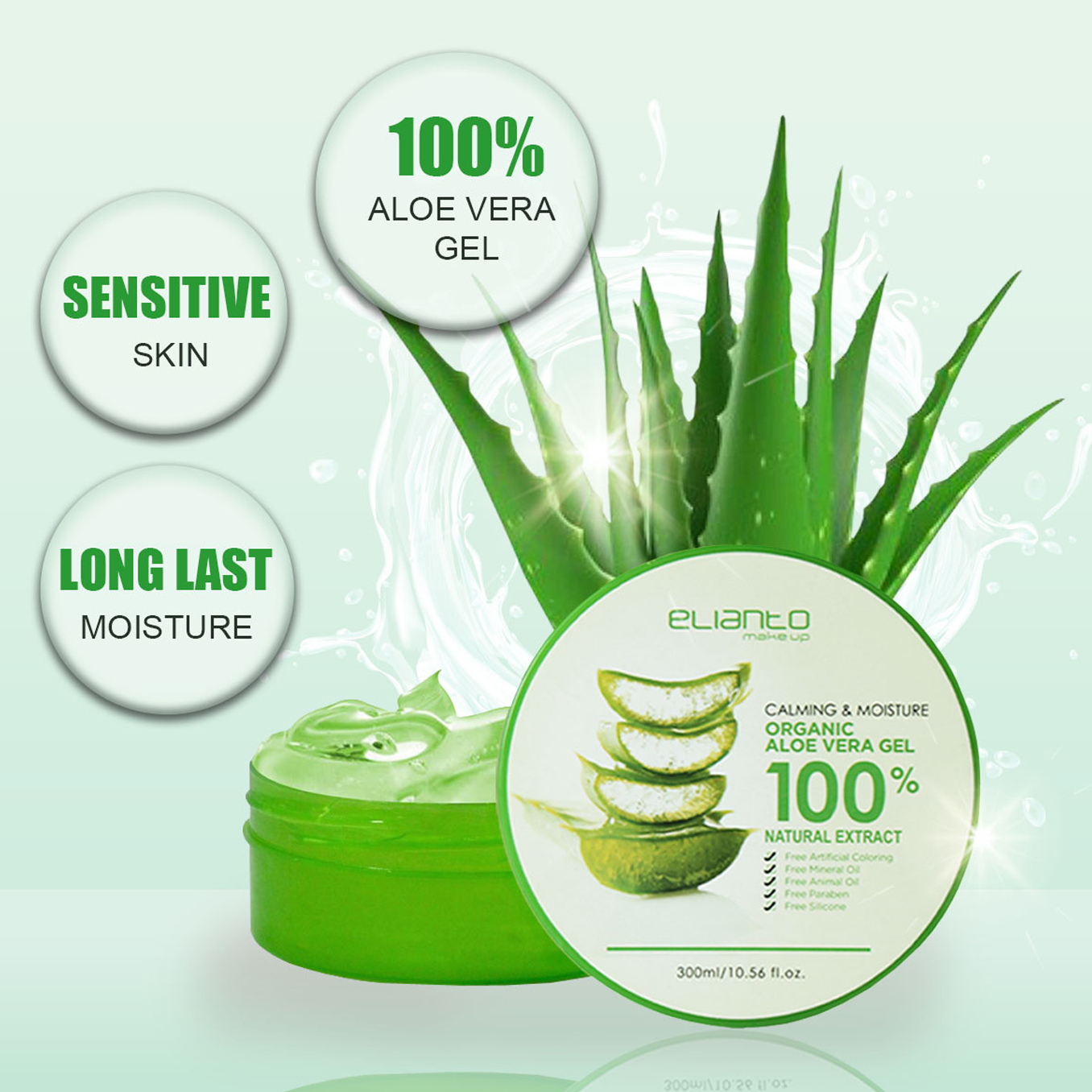 Elianto Calming & Moisture Organic Aloe Vera Moist Gel