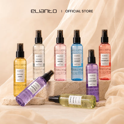 Elianto Body Mist (Coconut/ Watermelon/ Bubblegum Scent) 100ml – Lightweight and Non-Sticky