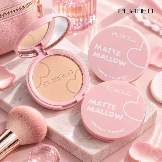 Elianto Matte Mallow Compact Powder - Lightweight & Smooth Formula