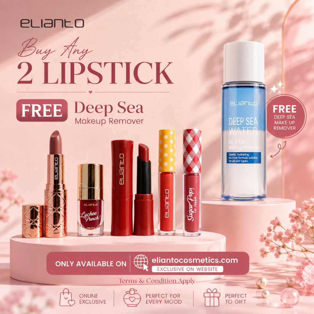 Elianto Buy 2 Lipstick Free Make Up Remover