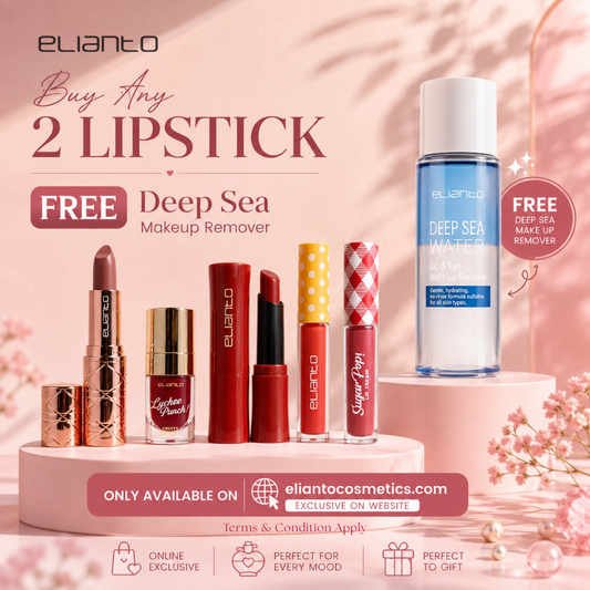 Elianto Buy 2 Lipstick Free Make Up Remover