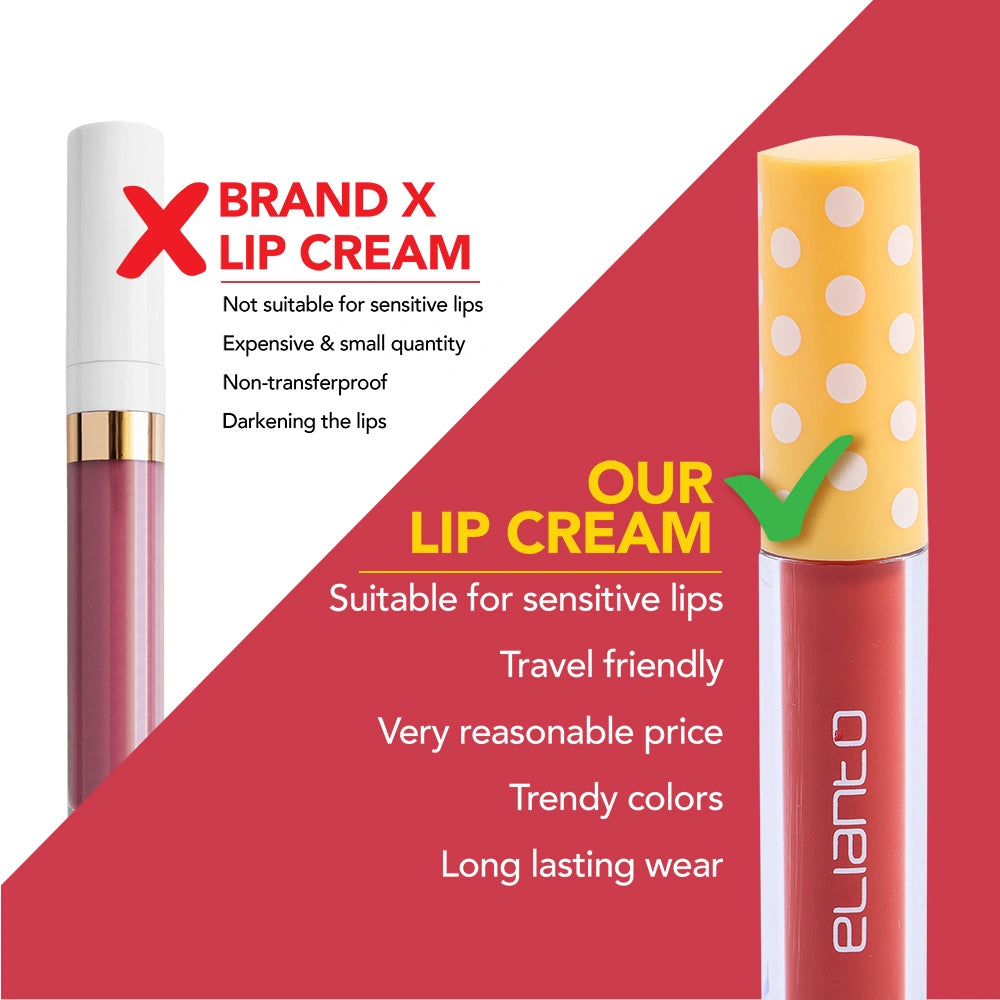 Elianto Sundae Lip Cream – long-lasting lip color with soft mousse texture