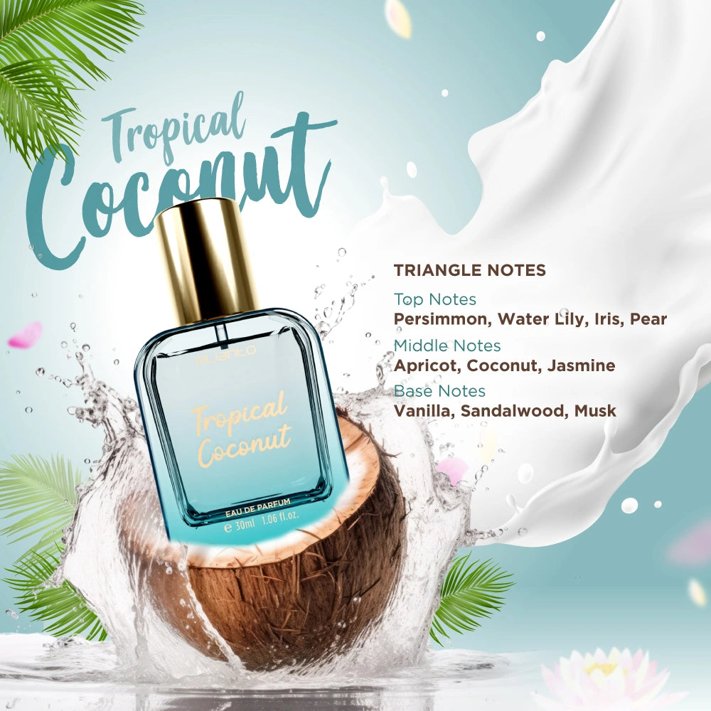 Elianto Eau De Parfum with creamy coconut and tropical beach vibes