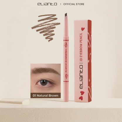 Elianto 3D Eyebrow Pencil -  Dual-Ended Brow Definer with Natural Finish