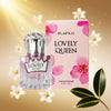 Elianto Lovely Queen perfume bottle surrounded by citrus fruits and floral decorations.
