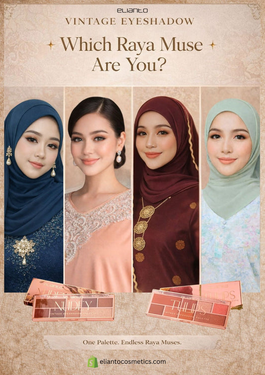 Elianto Vintage Eyeshadow Palette 8 color - Inspired Shades for Everyday Glam