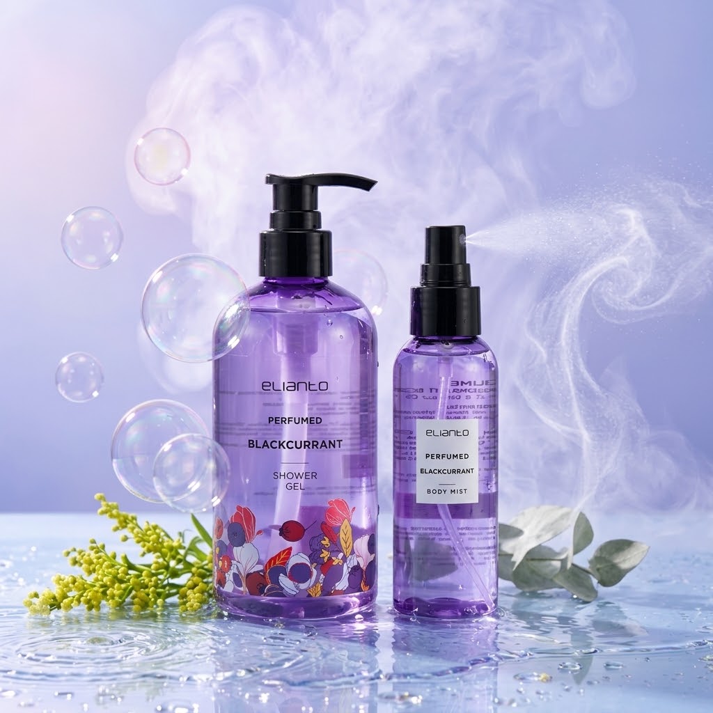 Elianto Perfumed Shower Gel and Body Mist Set - Scented Refreshing Duo