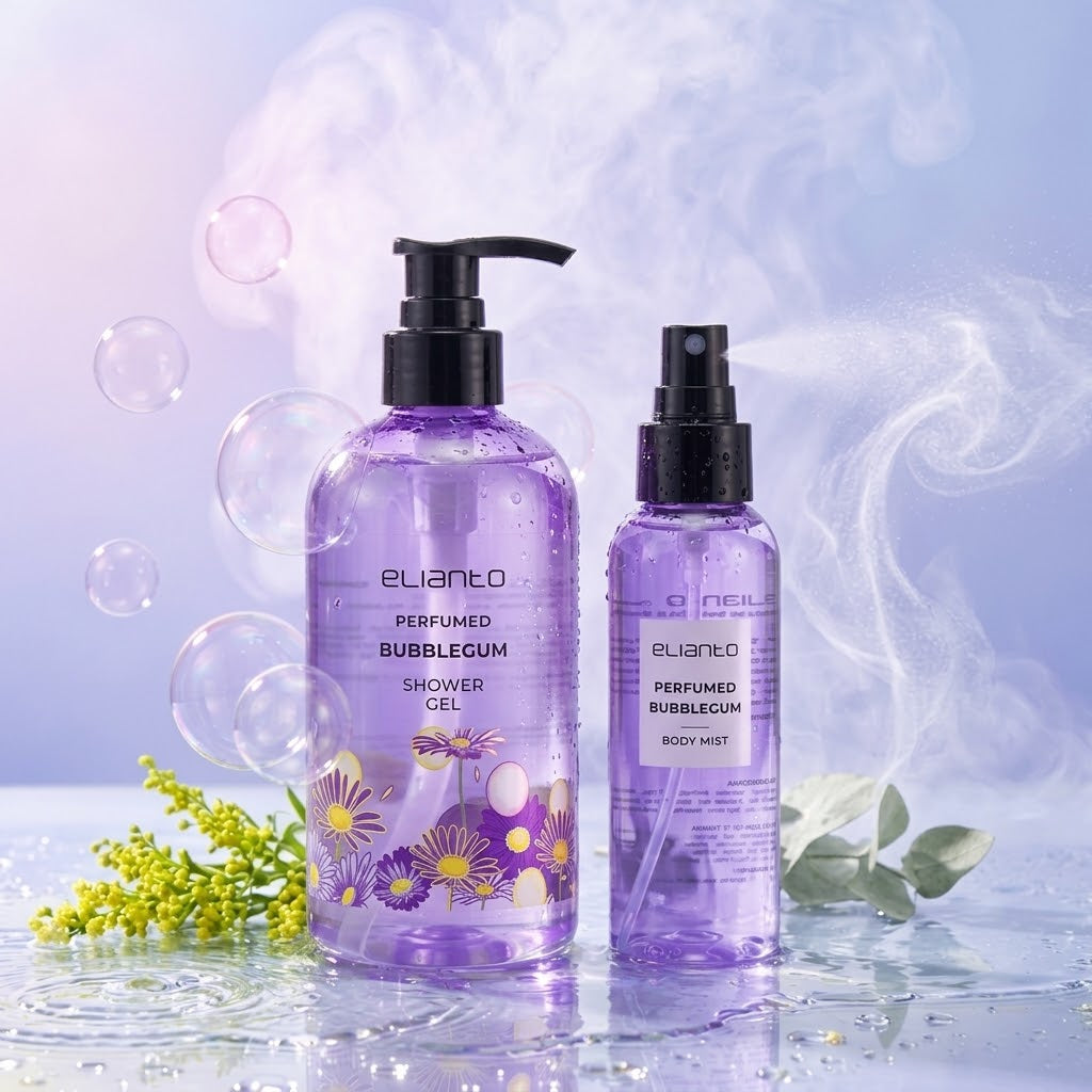 Elianto Perfumed Shower Gel and Body Mist Set - Scented Refreshing Duo